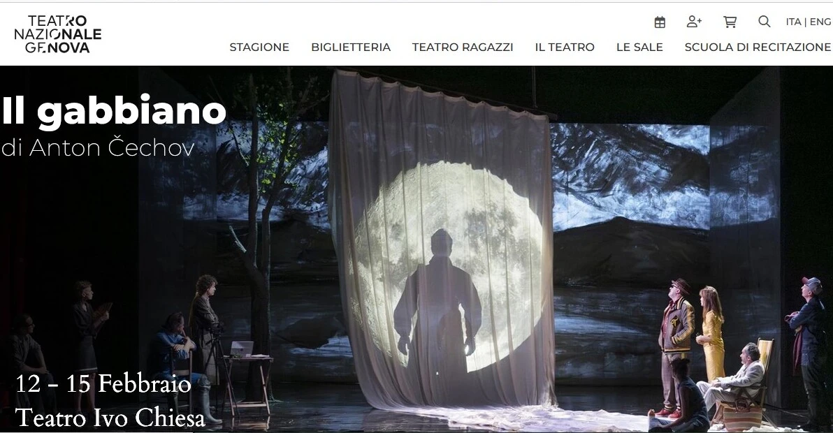 Locandina Il Gabbiano di Cechov Teatro Ivo Chiesa 15 febbraio 2026